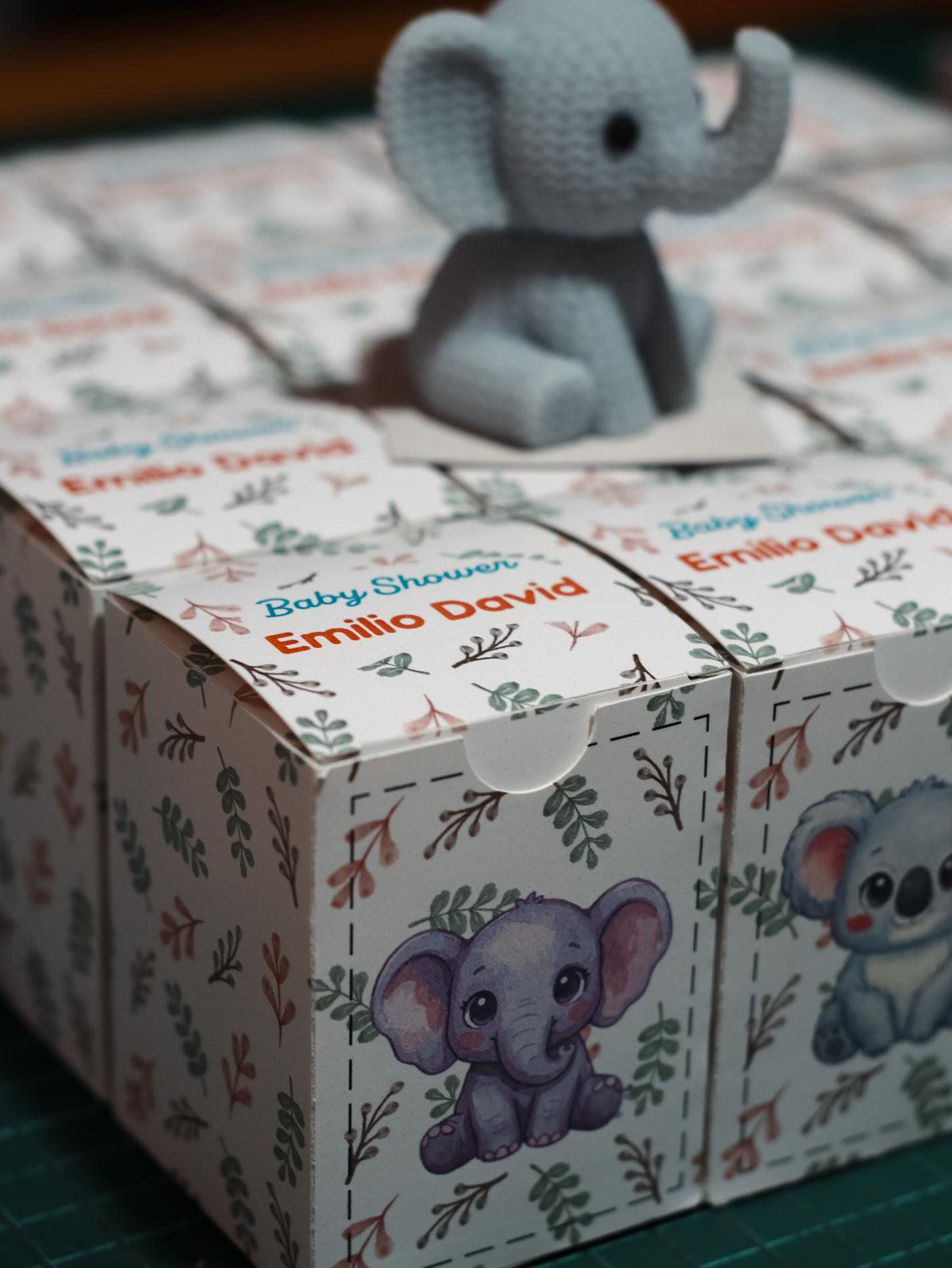 Recuerdo de Baby Shower Vela Elefante