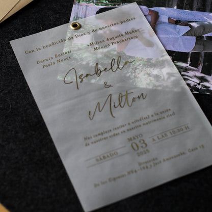 Invitaciones de Boda Altair Pergamino