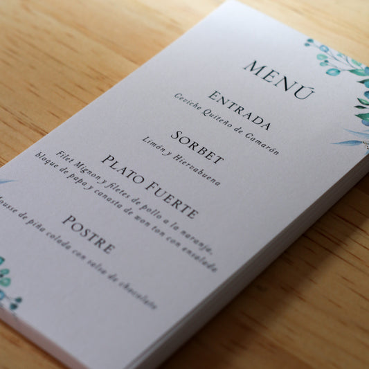 Menús personalizados para Eventos