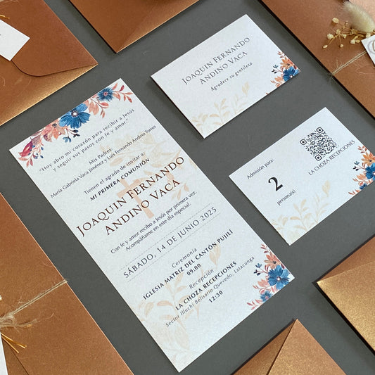 Invitación Comunión, Confirmación Alasia