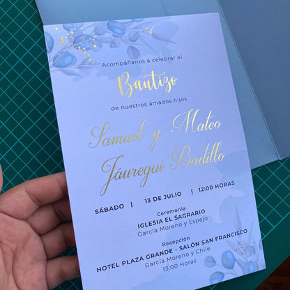 Invitaciones de Bautizo Hadar