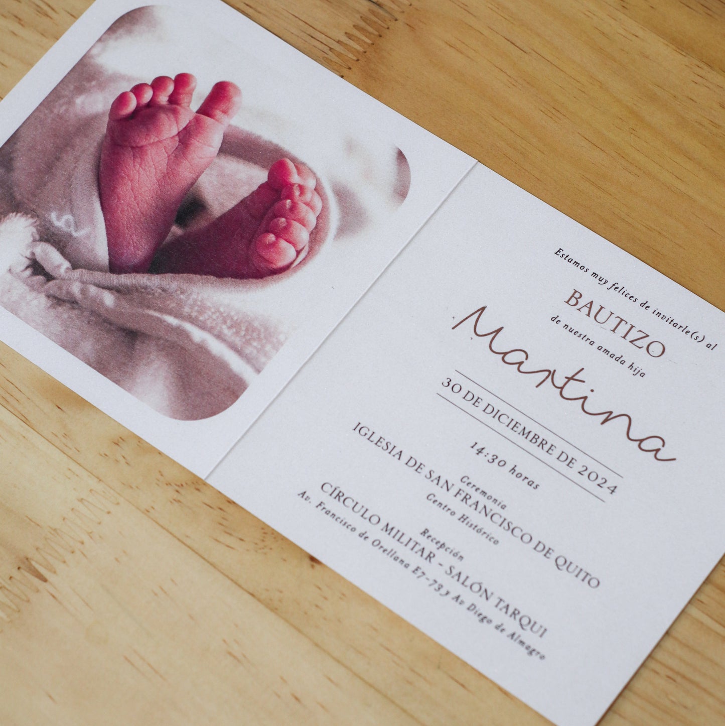 Invitaciones de Bautizo Atik