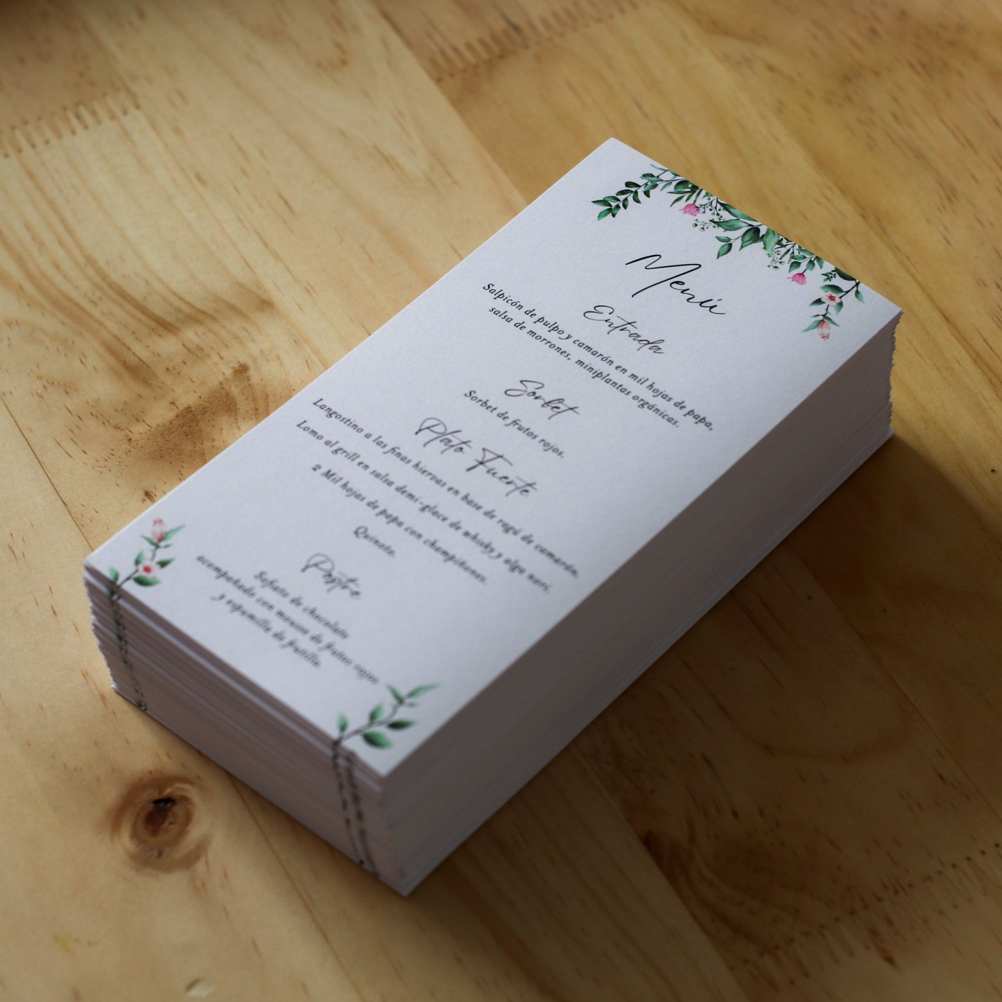 Menús personalizados para Eventos