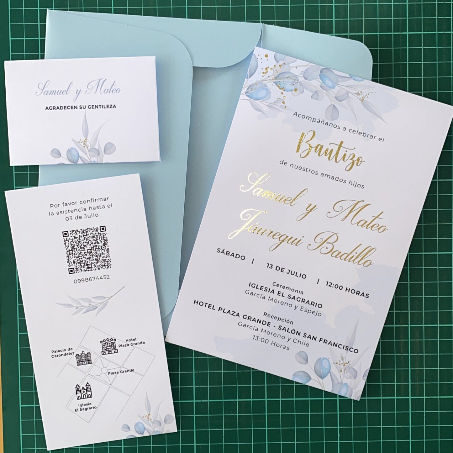 Invitaciones de Bautizo Hadar