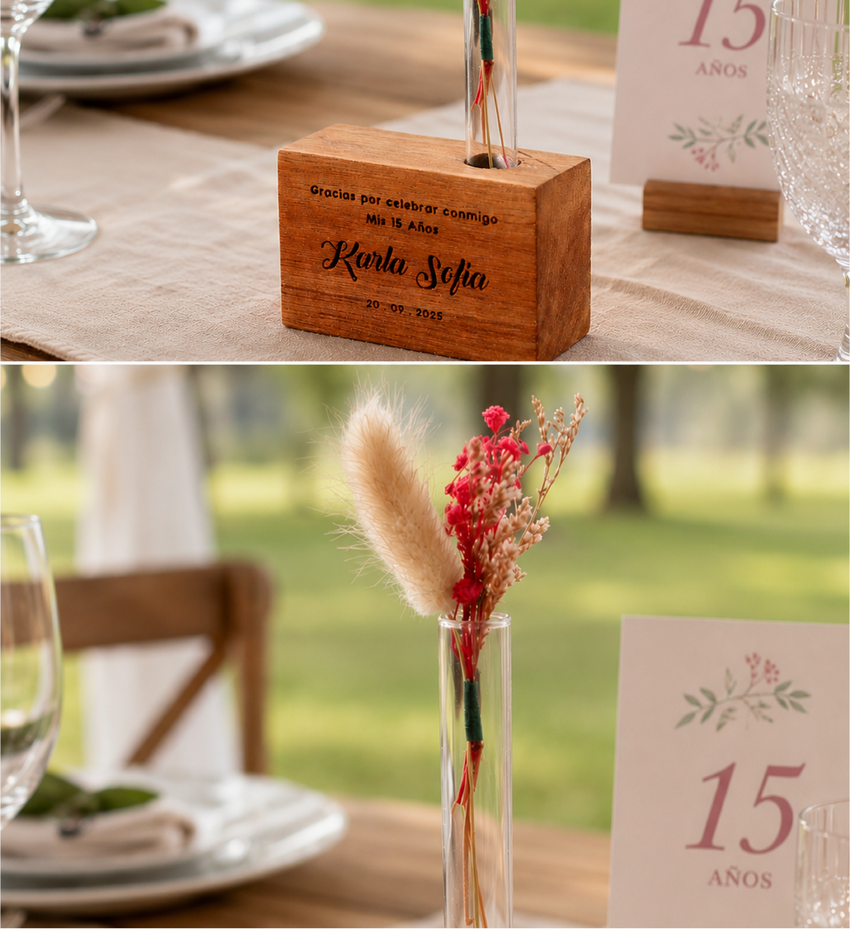 Recuerdo de 15 años Mini Florero