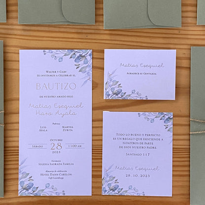 Invitaciones de Bautizo Capella