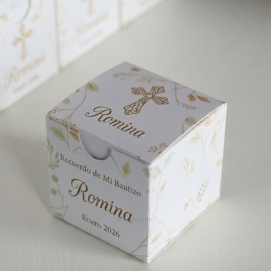 Recuerdo de Bautizo Caja con 10 Almendras