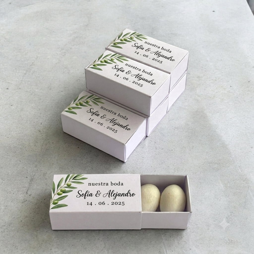 Recuerdo de Boda Caja con 3 Almendras