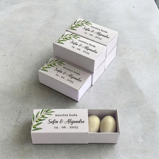 Recuerdo de Boda Caja con 3 Almendras