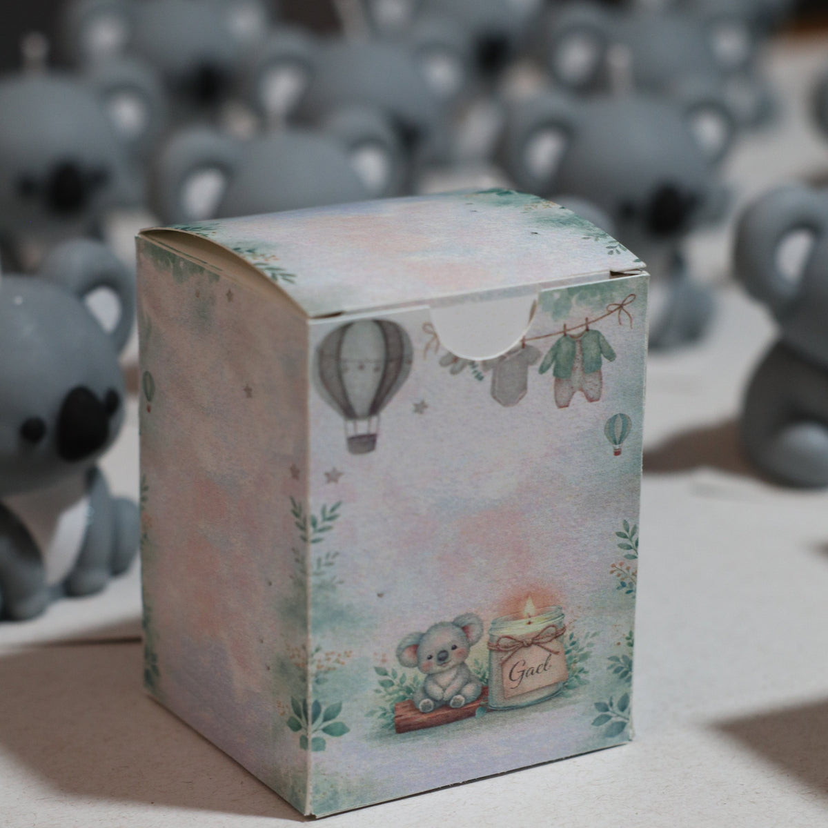 Recuerdo de Baby Shower Vela Koala