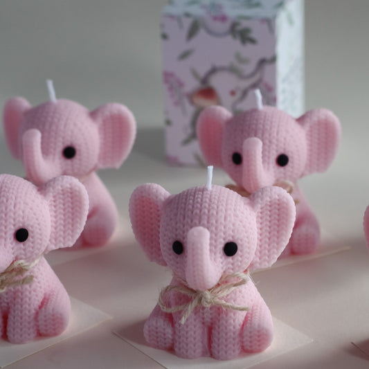 Recuerdo de Baby Shower Vela Elefante