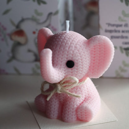Recuerdo de Baby Shower Vela Elefante