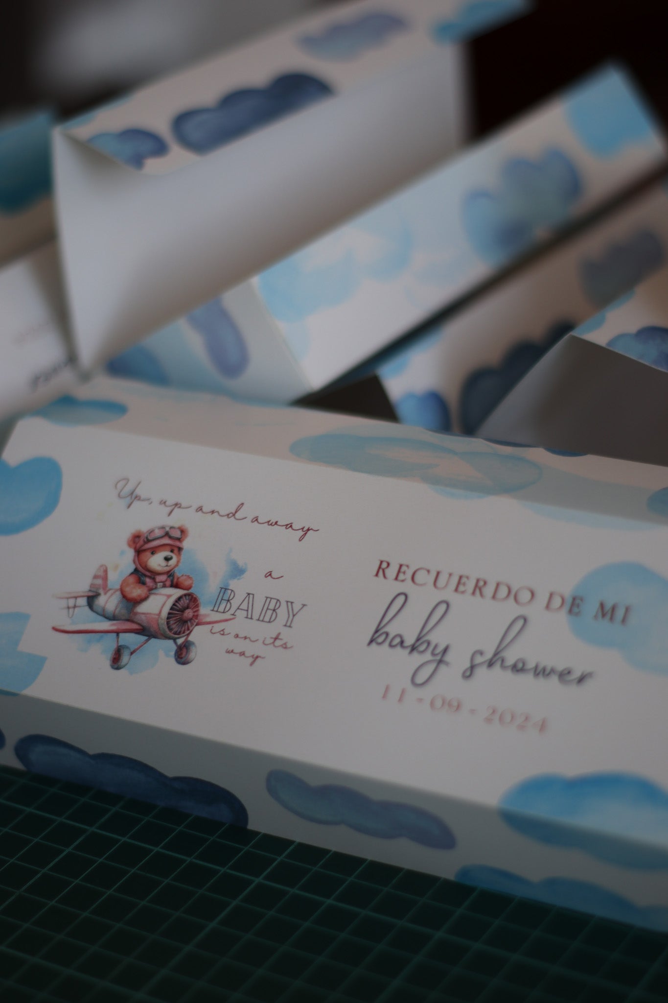 Recuerdo de Baby Shower Caja con Cuchara de Madera