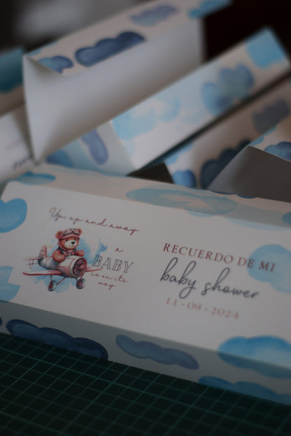 Recuerdo de Baby Shower Caja con Cuchara de Madera