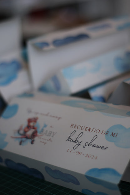 Recuerdo de Baby Shower Caja con Cuchara de Madera