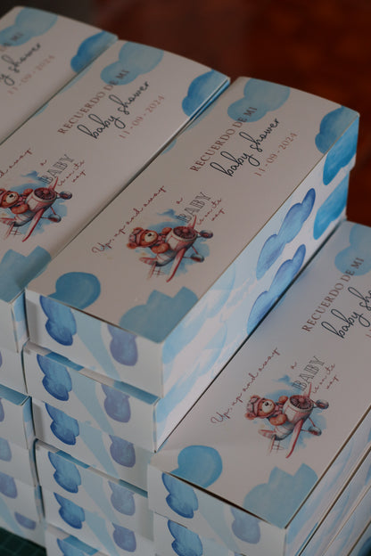 Recuerdo de Baby Shower Caja con Cuchara de Madera