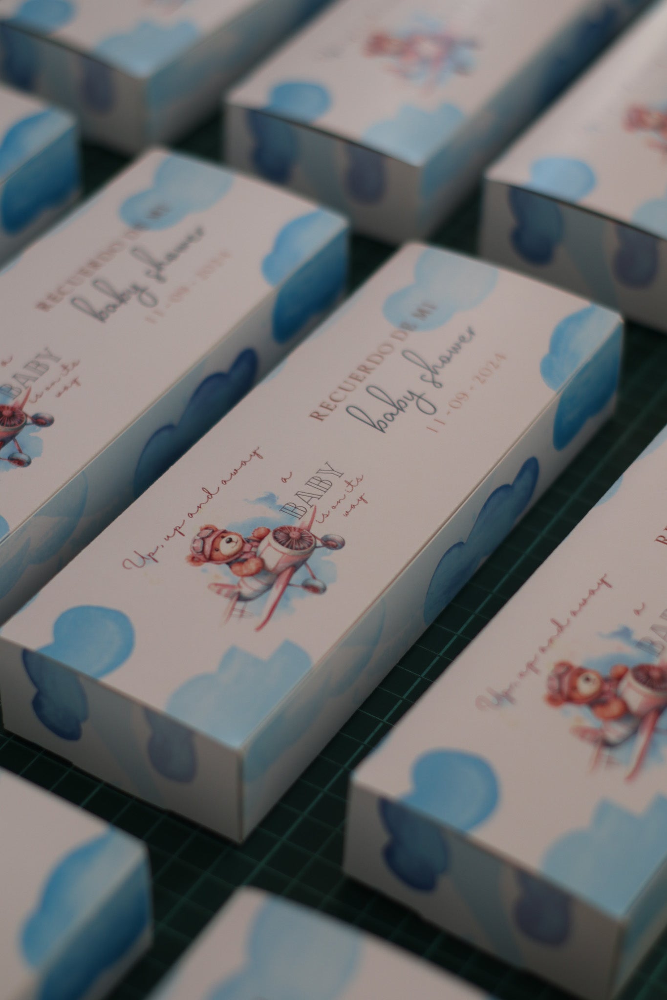 Recuerdo de Baby Shower Caja con Cuchara de Madera
