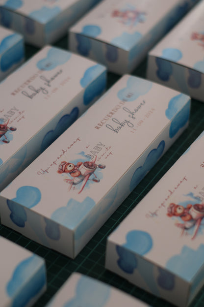 Recuerdo de Baby Shower Caja con Cuchara de Madera