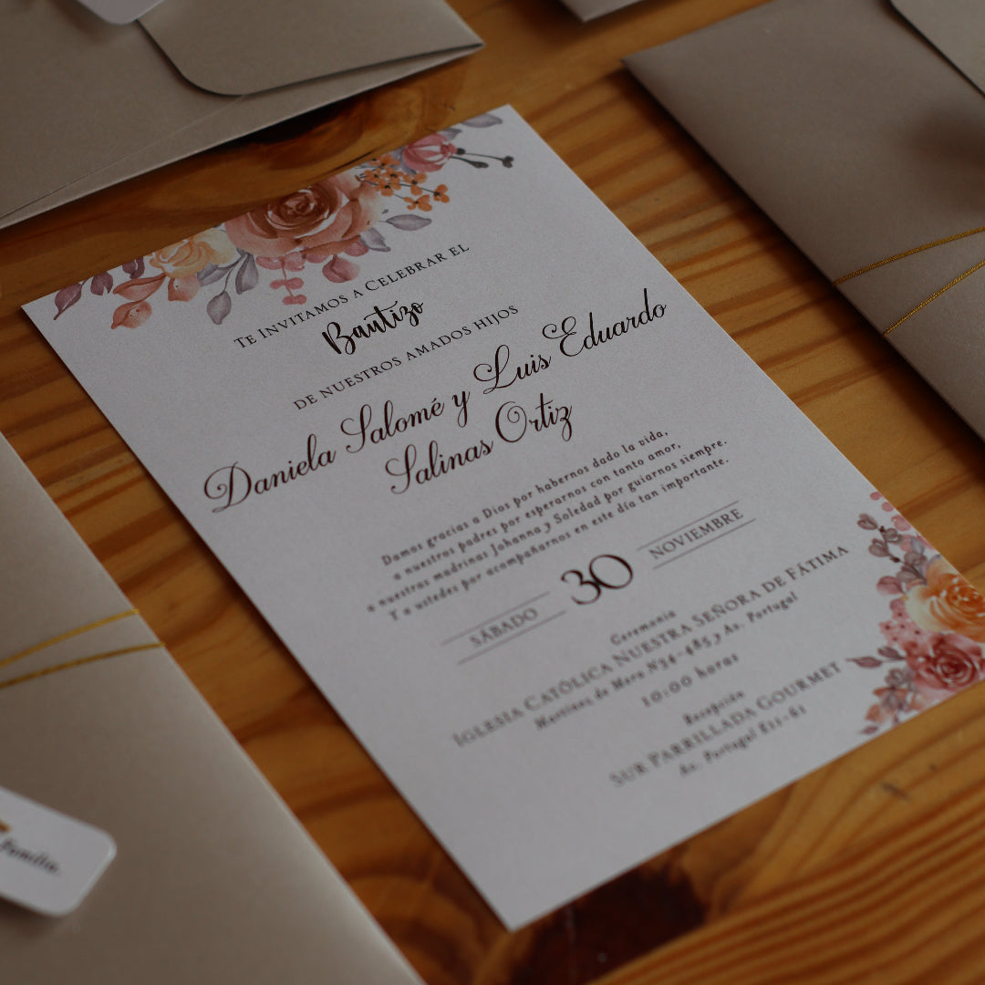 Invitaciones de Bautizo Hadar