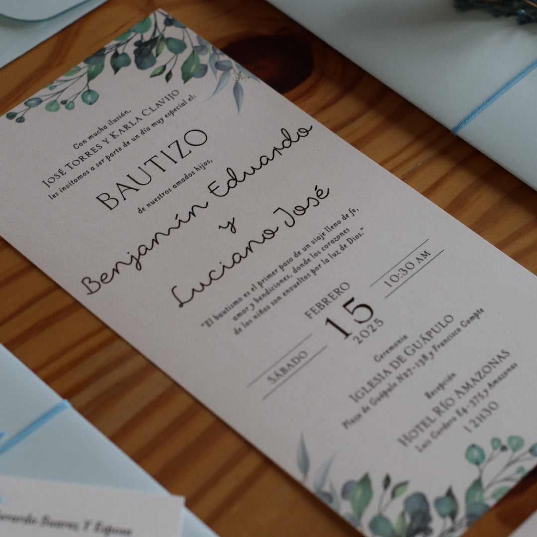 Invitaciones de Bautizo Capella