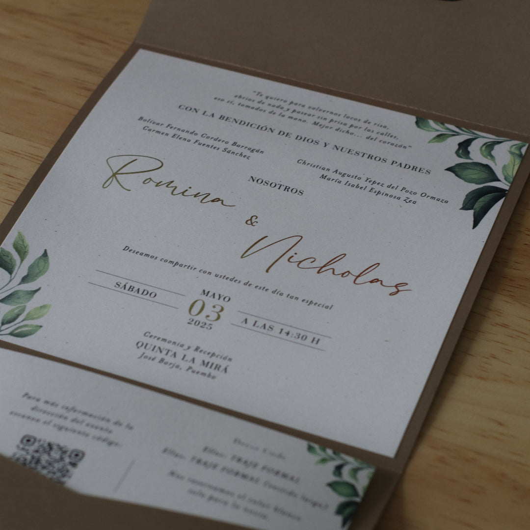 Invitaciones de Boda Orión
