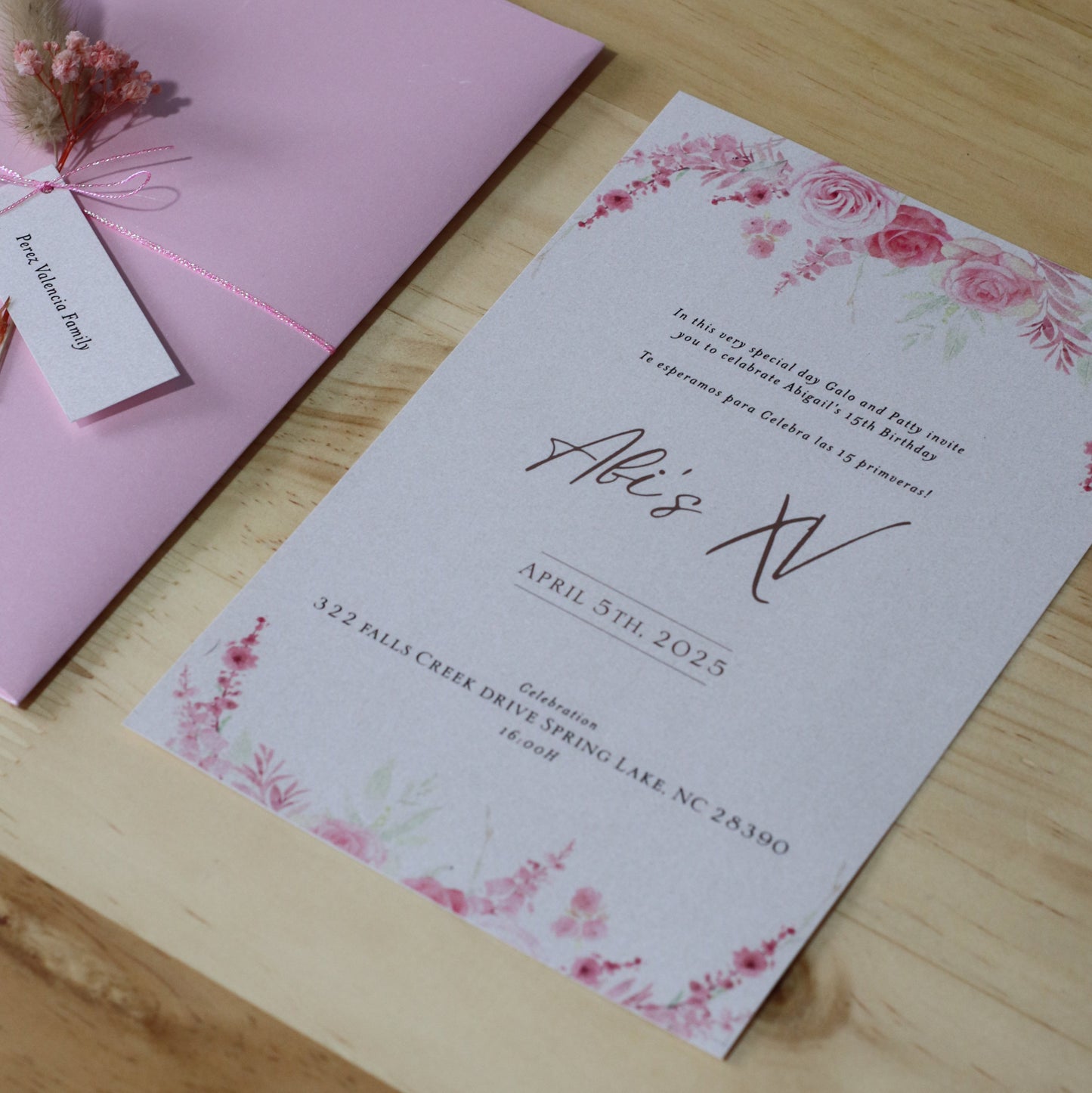 Invitación de 15 años Hamal
