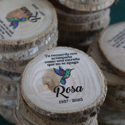 Recuerdo Pin magnético de madera Boda