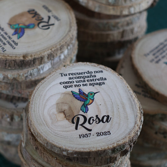 Recuerdo Pin magnético de madera Boda
