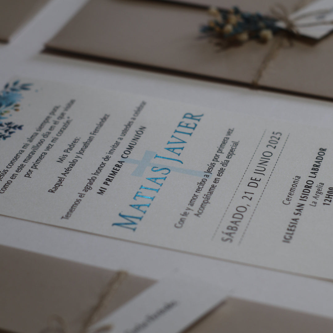 Invitación Comunión, Confirmación Alasia