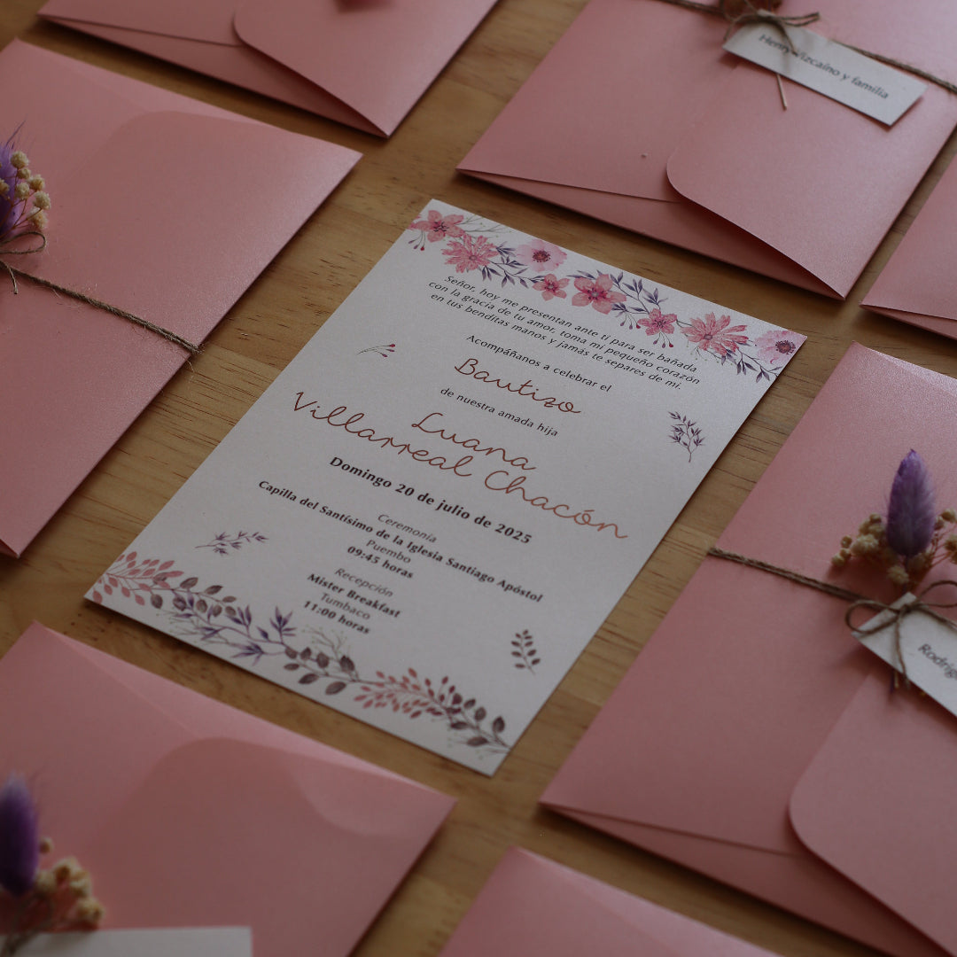 Invitaciones de Bautizo Hadar