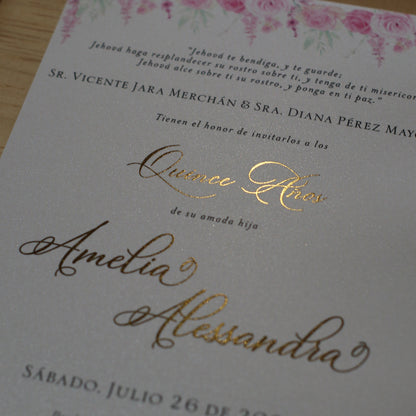Invitación de 15 años Hamal