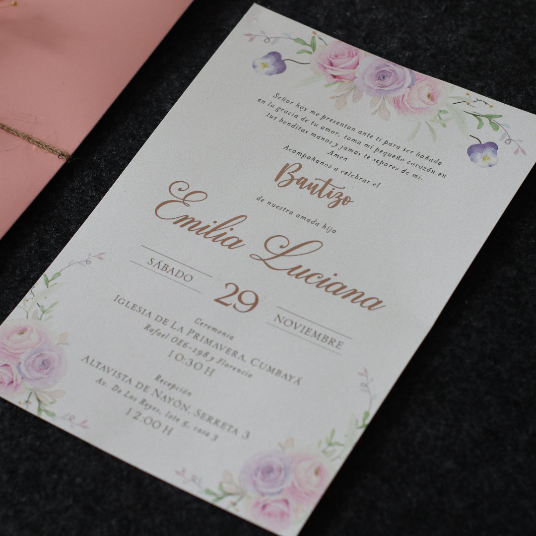 Invitaciones de Bautizo Hadar