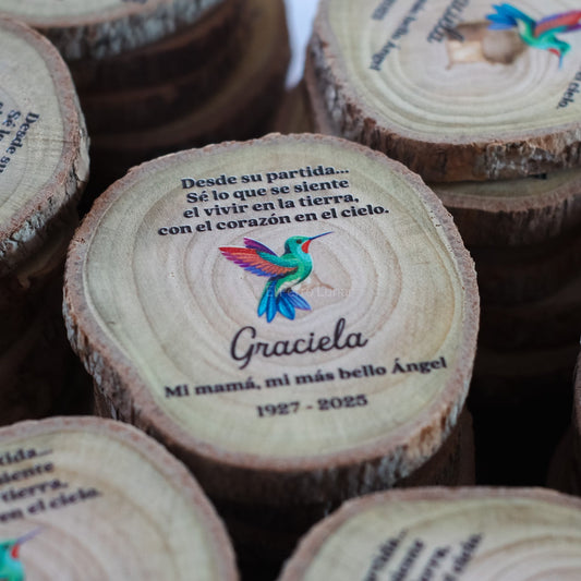 Recuerdo de Requiem Pin magnético de madera