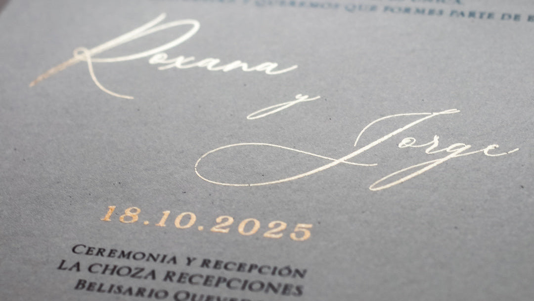 Invitación de boda Orión con metalizados – El Perro Lunar Ecuador