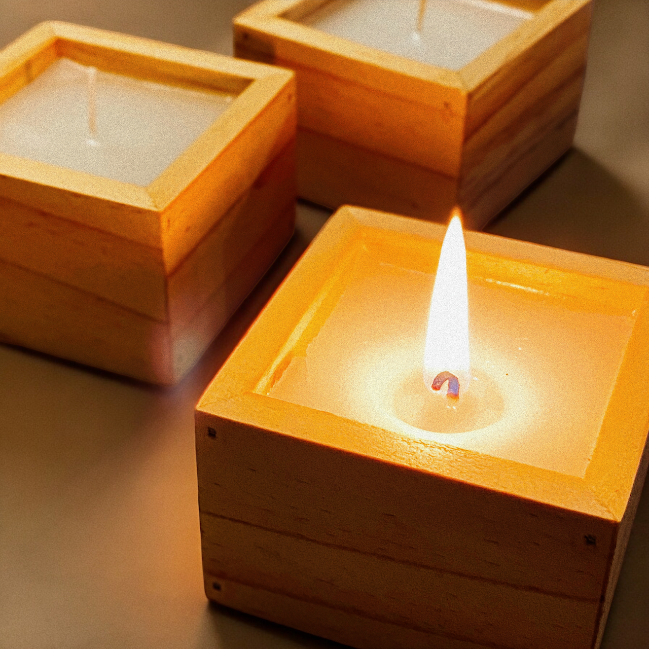 Recuerdo Vela en Caja de Madera